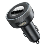 Baseus Naudige FM-lhesndiku auto laaditava LED 2x USB / 3.5mm jack juhtmeta MP3-mngijaga Bluetooth 5.0 3.4A musta (CCLH-01) - OUTLET