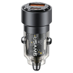 USAMS Isevarustamine. C39 USB+USB-C 60W kiirlaadimine must/must CC208CC01 (US-CC208)