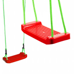 Vigo 2in1 Outdoor or Indoor Swing with Plastic seat 43x17cm for children (max 50kg)