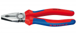 Knipex Kombizange 03 02 180 (blau, gezahnte Greifflchen, Schneide mit Facette)