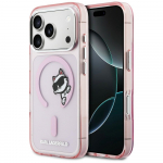 Karl Lagerfeld IML Peekaboo MagSafe iPhone'i 17 Pro mbris roosa