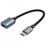 Vention USB 3.0 C-tpi mees-A-tpi emane OTG kaabel 0,15 meetri pikkune, hall alumiiniumisulamist