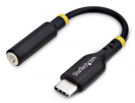 StarTech.com 5in (12,7 cm) USB-C 3,5 mm TRRS krvaklappide/peakomplekti pistiku heliadapter, USB Type-C AUX dongel, 32-bit DAC, toetab USB-C/Thunderbolt'i, slearvutit/telefoni/tableti