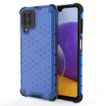 Hurtel Honeycomb Case armor cover with TPU Bumper for Samsung Galaxy A22 4G blue