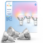 Philips Hue Oluline nutikodu lamp, valge ja vrviline valgus, GU10, 345 lm, 3-pakend (929004235704)