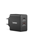 LENOVO Kahe portiga 65W USB-C GaN laadija, must (G0A6065BEU)