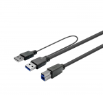 VivoLink USB 3.0 aktiivne kaabel, A-pistik mees - B-pistik mees, 3m