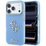 GUESS Etui IML 4G Script Metal do iPhone 18 Pro / 17 Pro selge sinine