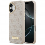 GUESS Etui 4G Logo Plaadi MagSafe iPhone'ile 17, roosa