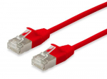 Equip Patchkabel Cat6A Slim F/FTP 2xRJ45 10.00m rot LSZH PolybeutelEesti: 10.00m pikk Cat6A Slim F/FTP 2xRJ45 RJ45-kabel, mrgitud rohelise LSOH-katega