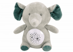 LEAN Toys Teddy Bear Elephant Sleeping Melodies Light Star Projector Gray