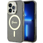 GUESS GUHMP14LHCMCGK iPhone 14 Pro 6.1" tarna/must kvakott Glitter Gold MagSafe