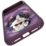 NIMMY juht BIG EYED CREAM CAT jaoks IPHONE 18 Pro Max/17 Pro Max, lilla