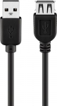 Goobay USB 2.0 Hi-Speed pikenduskaabel, must, 5 m