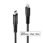 Lindy 0,5 meetri pikkune, tugevdatud USB-C Lightning laadimiskaabel ja andmekabel