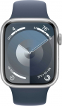 Apple Watch Series9 Cellular 45mm Silver/Storm Blue Sport Band - S/M