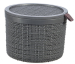 Curver Jute 2L 17x13cm, tumehall mmargune kaanega korv