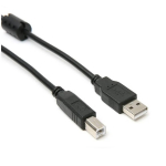 HQ USB 2.0 A-pistik AM-BM printerkaabel filtriga, 1,8 m, must