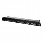 Logilink 19-tolline Cat.6 plaasterpaneel 24 porti, STP, must