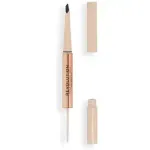 Makeup Revolution Fluffy Duo - Tuka na obo Dark Brown