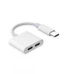 Mocco RoGer JH-032 USB-C to 2x USB-C Audio adapter + Charging