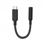 ALOGIC Elementide PRO 10cm USB-C 3,5mm Audio Adapter - Must```