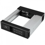 StarTech.com 5.25 to 3.5 Hard Drive Hot Swap Bay - For 3.5 SATA/SAS Drives - Trayless - Aluminum