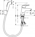 Hansgrohe Logis Bidette 1jet Chrome