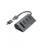 Hama USB Hub/kaartlugeja | 3x USB-A | SD | microSD | USB-C adapter