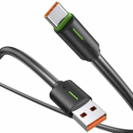 USAMS Kaabel USB-C 3A YU seeria 1m USB-C/USB-A tarny/must SJ732USB01 (US-SJ732 )