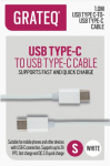 GRATEQ 85056QC USB kabel USB 2.0 1 m USB C Valge