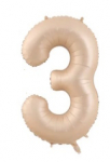 Riff 1m Folio Balloon Number 3 Matte Beige