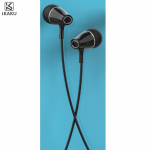 iKaku KSC-382 universaalne kerge HiFi-in-ear krvaklapid, 3,5 mm pistik ja mikrofon, 1,2 m, must