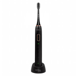 Shona Pro Electric IPX7 Sonic Tooth Brush with 5 modes / 3x Speed + travel case (2 heads included) Black