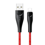USAMS Kabel pleciony U41 vlk 3m 2A czerwony/punane SJ397USB02 (US-SJ397) Kiirlaadimine