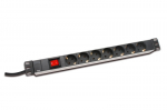 Digitus 19 PDU, 1U, 7 pistikupesa, toitevimsus: 16A, 4000W, alumiinium, lliti, 2 m