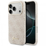 GUESS Etui 4G Script MagSafe iPhone'ile 17 Pro Max roosa