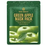 PaxMoly, Green Apple, Brightening, Sheet Mask, For Face, Day AND Night, 25 ml