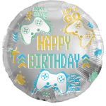 Folat Foil Balloon AND quot;Birthday Gaming AND quot; 45cm