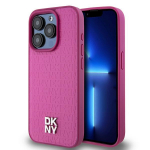 DKNY DKHMP15LPSHRPSP iPhone 15 Pro 6.1" rowy/pink kvakaaneline nahast monogrammi mustriga metallist logo MagSafe