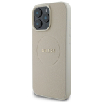GUESS Tekstuurne MagSafe rngas iPhone 16 Pro Max Beige