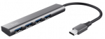 TRUST USB hubid Halyx 4-pordne USB-C
