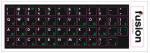 Fusion Accessories "Laminated Stickers RU / ENG" Black/Green