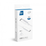 USB-C kaabel USB-C-sse, sinine Star 3A, 1,2 m, valge