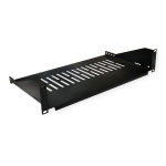Value 19"-fikseeritud rihn, 485 x 250 mm, 2UH, maks. 10 kg, must
