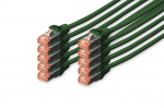 Digitus CAT 6 S/FTP Patchkabel, 10 tkki, 1m, roheline