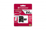 Transcend microSDXC/SDHC Class 10 64 GB adapteriga