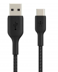 BELKIN Puntritud USB-C USB-A kaabel, 1 m, must