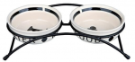 Trixie "Eat on Feet" Bowl Set, 2 0.25 l/o 13 cm, black and white