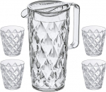 CRYSTAL CUP 1,6L + 4 TASUSI 250ML V&Auml;RV: KRISTALLSELGE